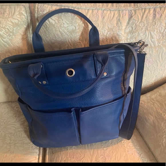 Levenger Handbags - Levenger St. Tropez Top Handle Cobalt Book Tote